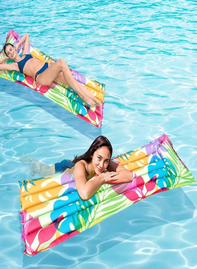 Whixant Inflatable Floating Fashion Mat: Durable Vinyl - 2 Air Chambers - 220lb Weight Capacity - Style May Vary - One Mat - Image 5